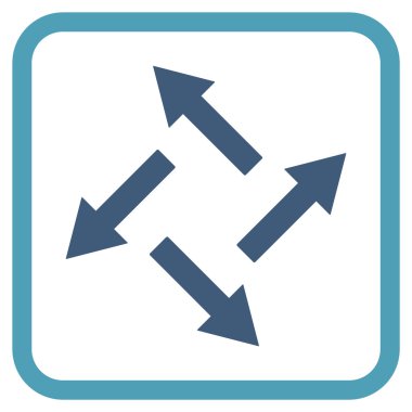 Santrifüj oklar bir çerçeve içinde simge vektör