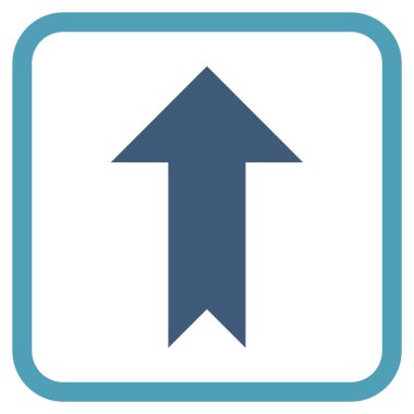 Vektör simgesi bir çerçeve içinde yukarı ok