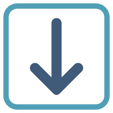 Vektör simgesi bir çerçeve içinde aşağı ok