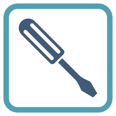 Tornavida vektör simgesi bir çerçeve içinde