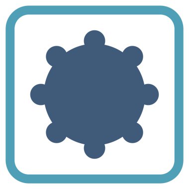 Dişli vektör simgesi bir çerçeve içinde