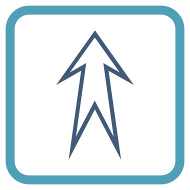 Vektör simgesi bir çerçeve içinde yukarı ok