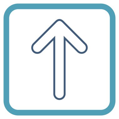 Vektör simgesi bir çerçeve içinde yukarı yönlü ok