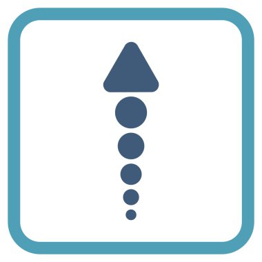 Vektör simgesi bir çerçeve içinde yukarı ok