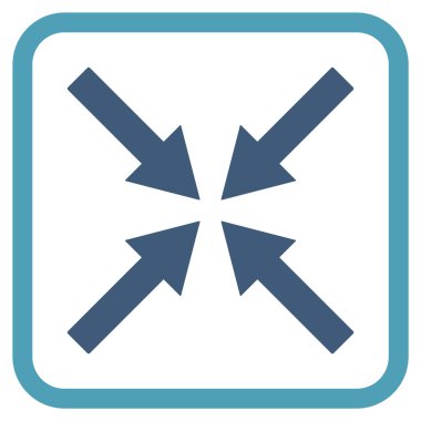 Merkezi oklar bir çerçeve içinde simge vektör