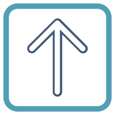 Vektör simgesi bir çerçeve içinde yukarı ok