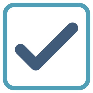 Tamam vektör simgesi bir çerçeve içinde