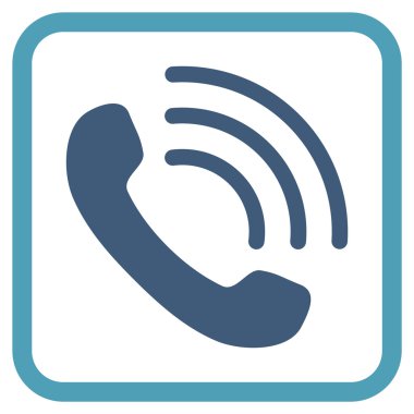 Telefon vektör simgesi bir çerçeve içinde