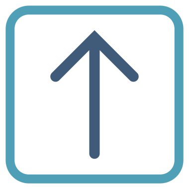 Vektör simgesi bir çerçeve içinde yukarı ok