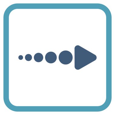 Ok sağ vektör simgesi bir çerçeve içinde