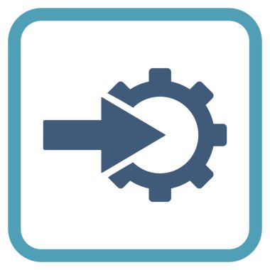 COG Tümleştirme vektör simgesi bir çerçeve içinde