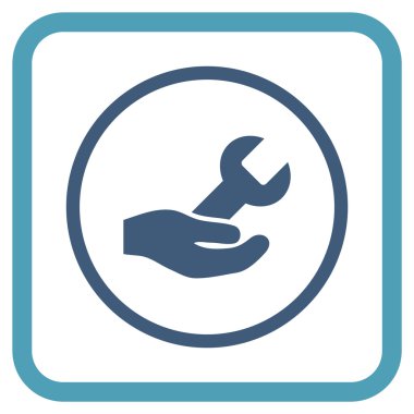 Onarım hizmeti vektör simgesi bir çerçeve içinde