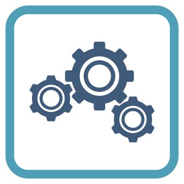 Gears'ı vektör simgesi bir çerçeve içinde