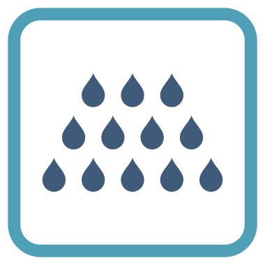 Damla vektör simgesi bir çerçeve içinde