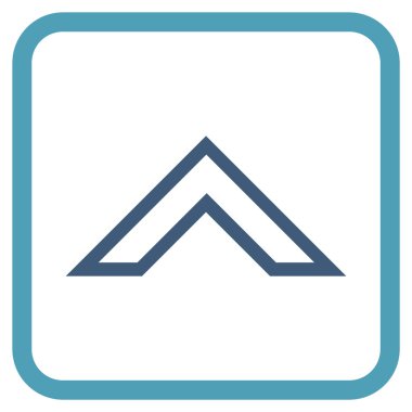 Vektör simgesi bir çerçeve içinde yukarı ok ucu