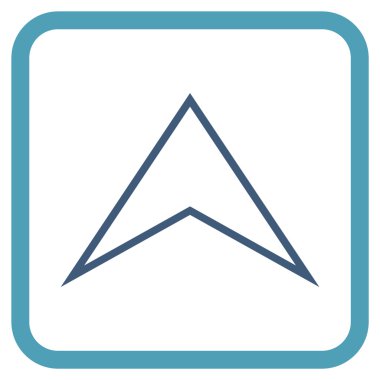 Vektör simgesi bir çerçeve içinde yukarı ok ucu