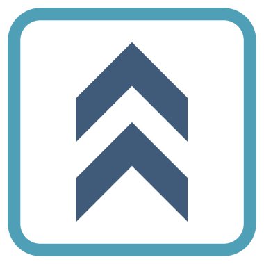 Vektör simgesi bir çerçeve içinde yukarı kayması