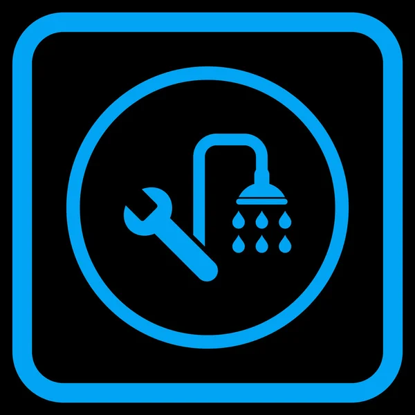Sanitär-Vektor-Symbol in einem Rahmen — Stockvektor