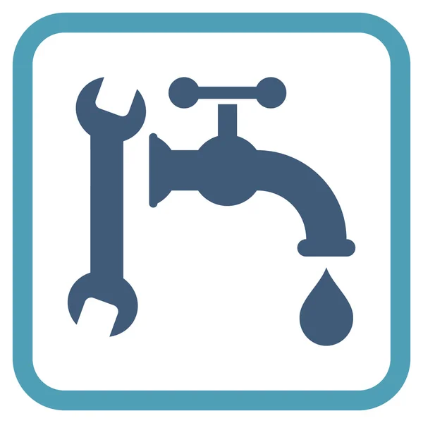 Plumbing Vector Icon In a Frame — Stock Vector