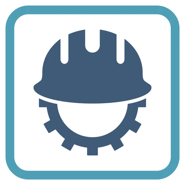 Entwicklung Hardhat Vektor-Symbol in einem Rahmen — Stockvektor