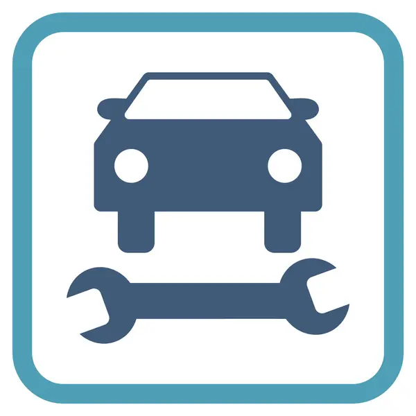 Ícone do vetor do reparo do carro em um quadro —  Vetores de Stock