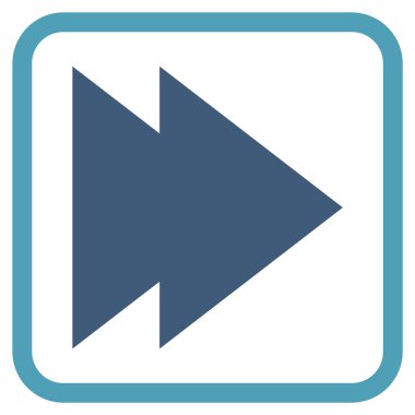 Doğru vektör simgesi bir çerçeve içinde hareket