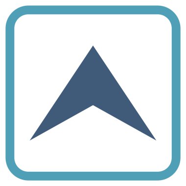 Vektör simgesi bir çerçeve içinde yukarı ok ucu