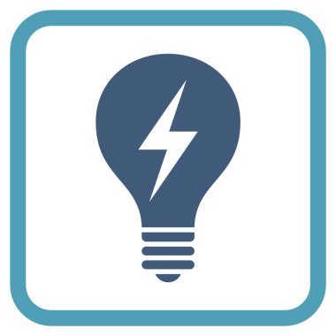 Elektrikli ampul vektör simgesi bir çerçeve içinde