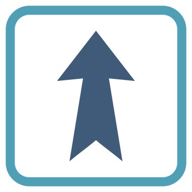 Vektör simgesi bir çerçeve içinde yukarı ok