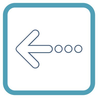 Sol vektör simgesi bir çerçevede göndermek