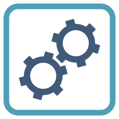 Gears'ı vektör simgesi bir çerçeve içinde