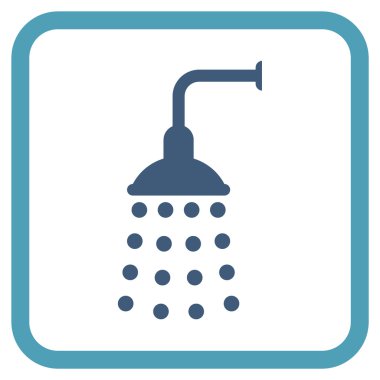 Duş vektör simgesi bir çerçeve içinde
