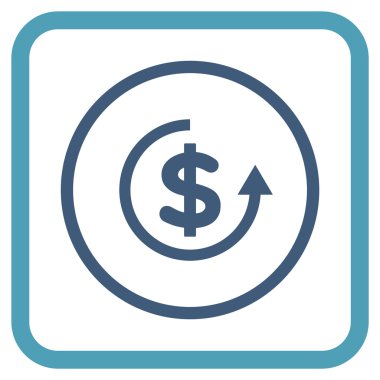 Geri ödeme vektör simgesi bir çerçeve içinde