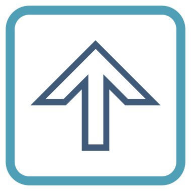 Vektör simgesi bir çerçeve içinde yukarı ok