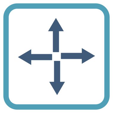 Genişletin okları vektör simgesi bir çerçeve içinde