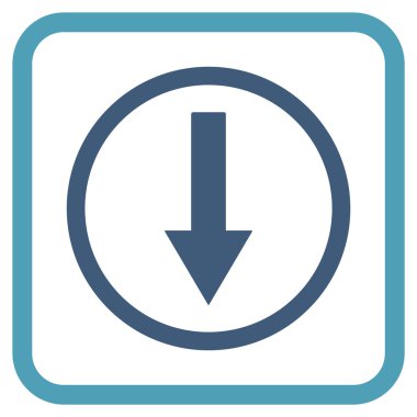 Bir çerçeve içinde yönlü ok vektör simgesi