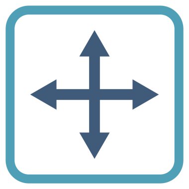 Genişletin okları vektör simgesi bir çerçeve içinde