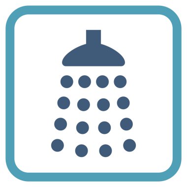 Duş vektör simgesi bir çerçeve içinde