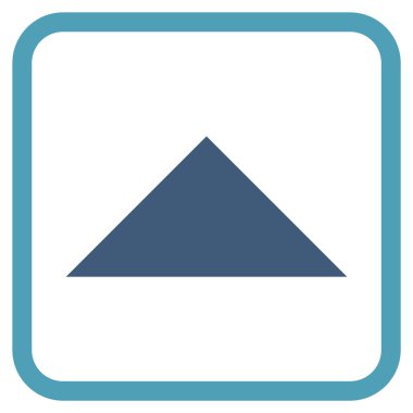 Vektör simgesi bir çerçeve içinde yukarı ok ucu