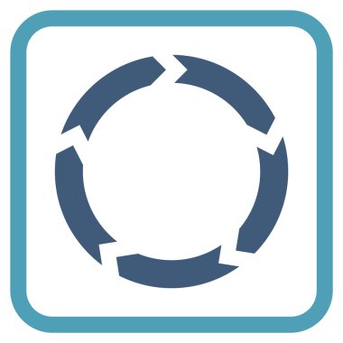 Dolaşım vektör simgesi bir çerçeve içinde