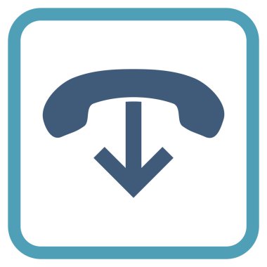 Vektör simgesi bir çerçeve içinde telefon asmak