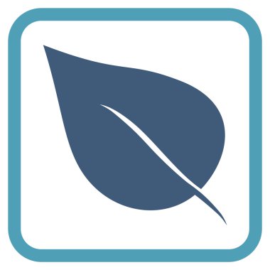 Bitki yaprak vektör simgesi bir çerçeve içinde