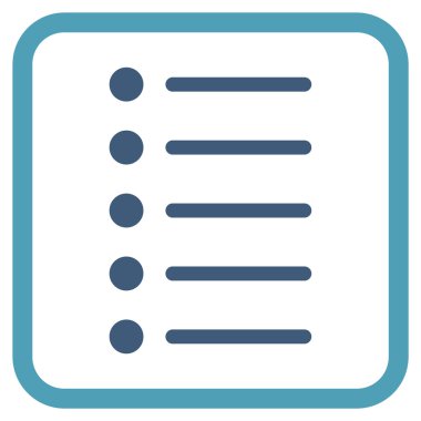 Öğeleri vektör simgesi bir çerçeve içinde