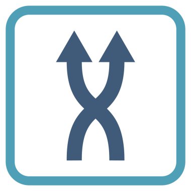 Vektör simge yukarı okları bir çerçevede shuffle