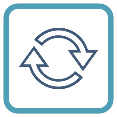 Oklar vektör simgesi bir çerçeve içinde yenileme