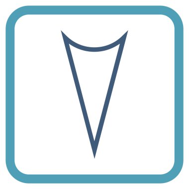 Vektör simgesi bir çerçeve içinde aşağı ok ucu