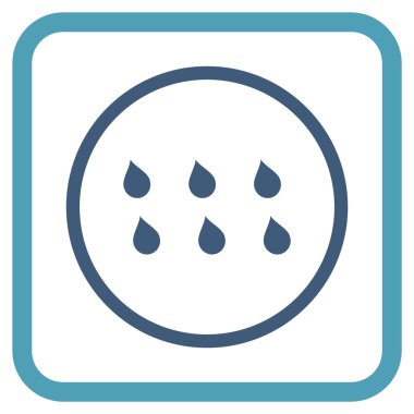 Damla vektör simgesi bir çerçeve içinde