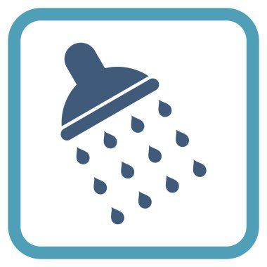 Duş vektör simgesi bir çerçeve içinde