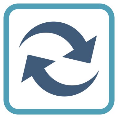 Oklar vektör simgesi bir çerçeve içinde yenileme