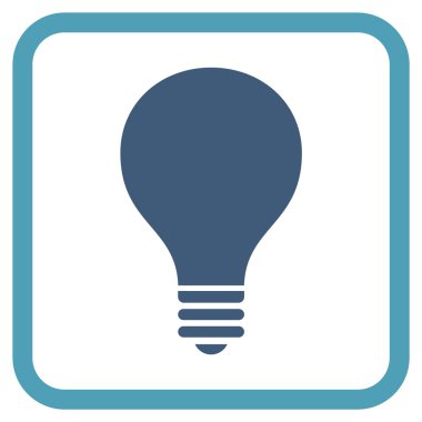 Ampul vektör simgesi bir çerçeve içinde